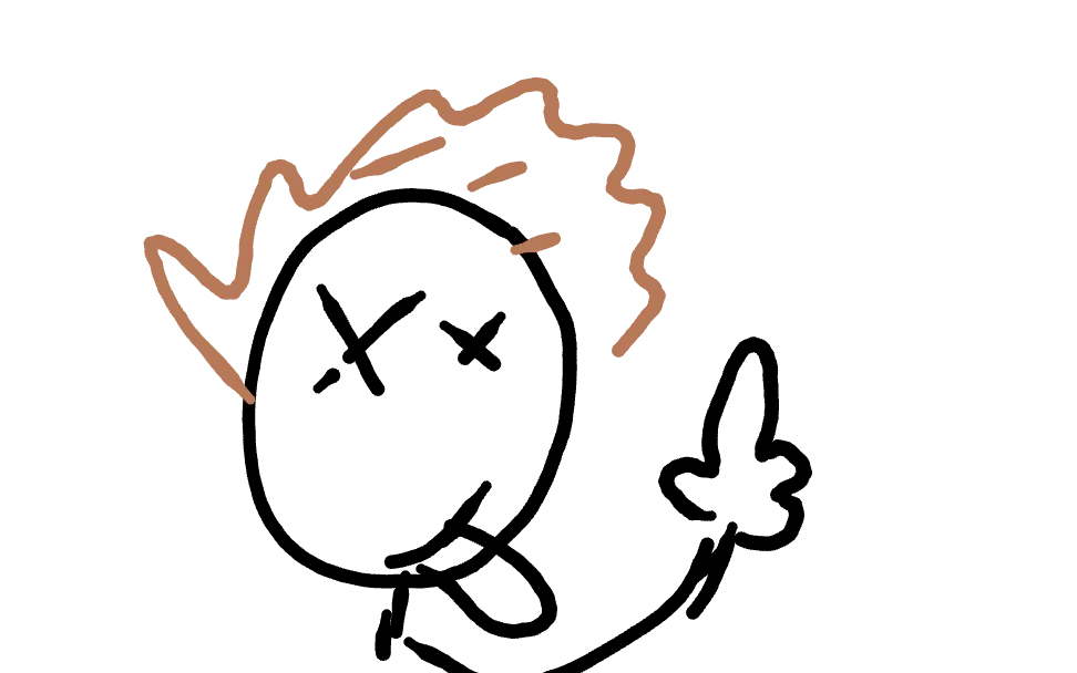 Un hombre de pelo marron muere haciendo la peineta