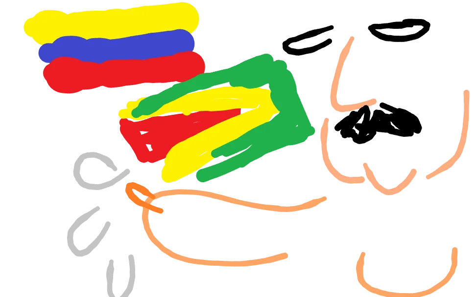 maduro lactando a venezuela y parte de la guyana